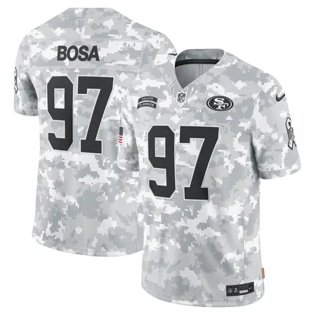 Men's San Francisco 49ers Nick Bosa  Arctic Camo 2024 Salute to Service Limited Jersey