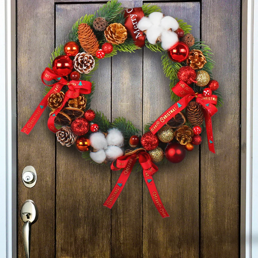 Christmas wall decoration pine cone garland props ornaments