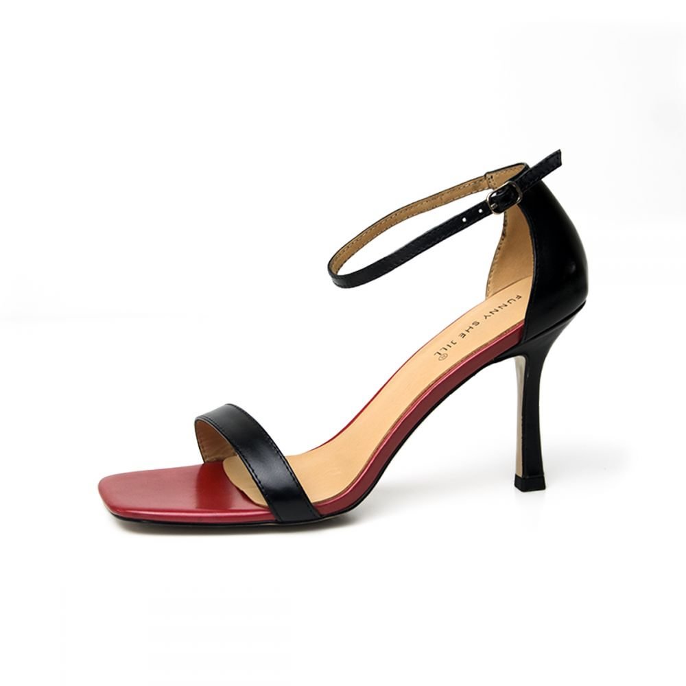 Heel Sandals For Girls Ankle Strap Heels Square Toe Sandals Nicepairs