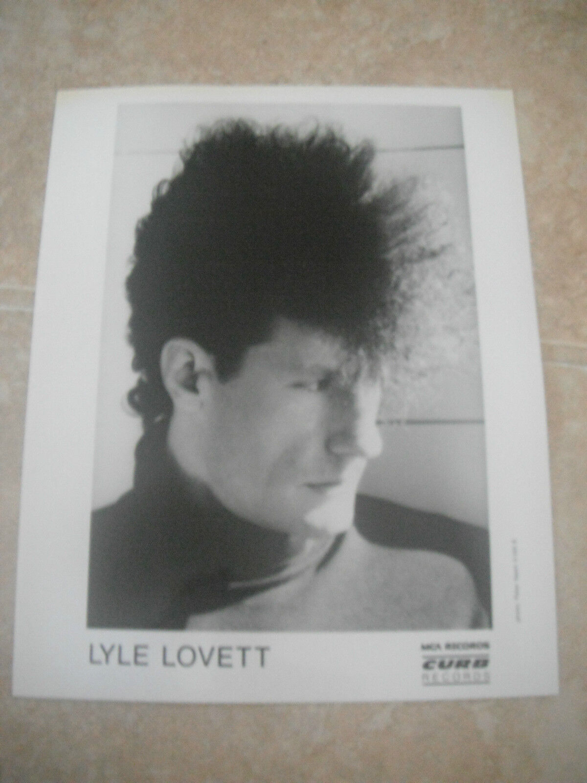 Lyle Lovett B&W 8x10 Promo Photo Poster painting Picture Original