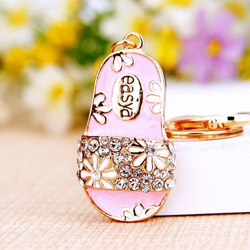 Elegant Korean Style Bag Metal Inlay Rhinestones Women’s Bag Pendant Keychain
