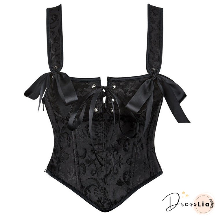 Solid Color Pullover Sleeveless Eyelet Tie Lace Tank Top