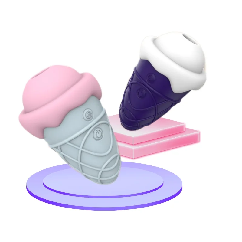 Ice Cream Sucking, Tongue Licking, Vibration 3 In 1 Vibrator - Rose Toy