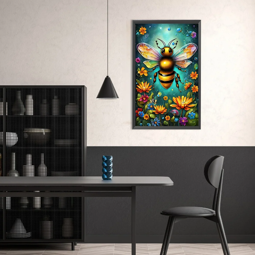 Diamond Painting - Full Round Drill - Flower Bee(Canvas|30*50cm)