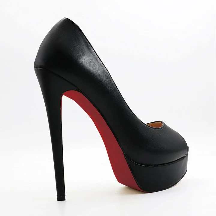 6" Platforms Sky High Heels Pumps Red Bottom Shoes-MERUMOTE