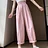 Ohanaparts Summer Women's Wide Leg Pants Thin High Waist Loose Ankle-Length Pants Solid Khaki Cool Capris Casual Harem Pants for Women