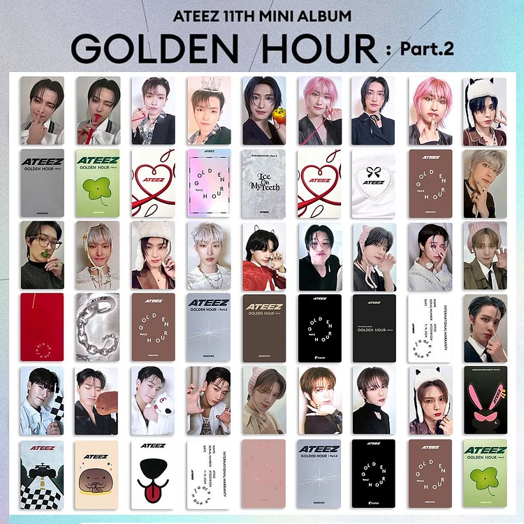 ATEEZ MAKESTAR GOLDEN HOUR 2 ラキドロ　コンプリート ATEEZ Golden Hour Part.2 Makestar Pocaalbum Luckydraw