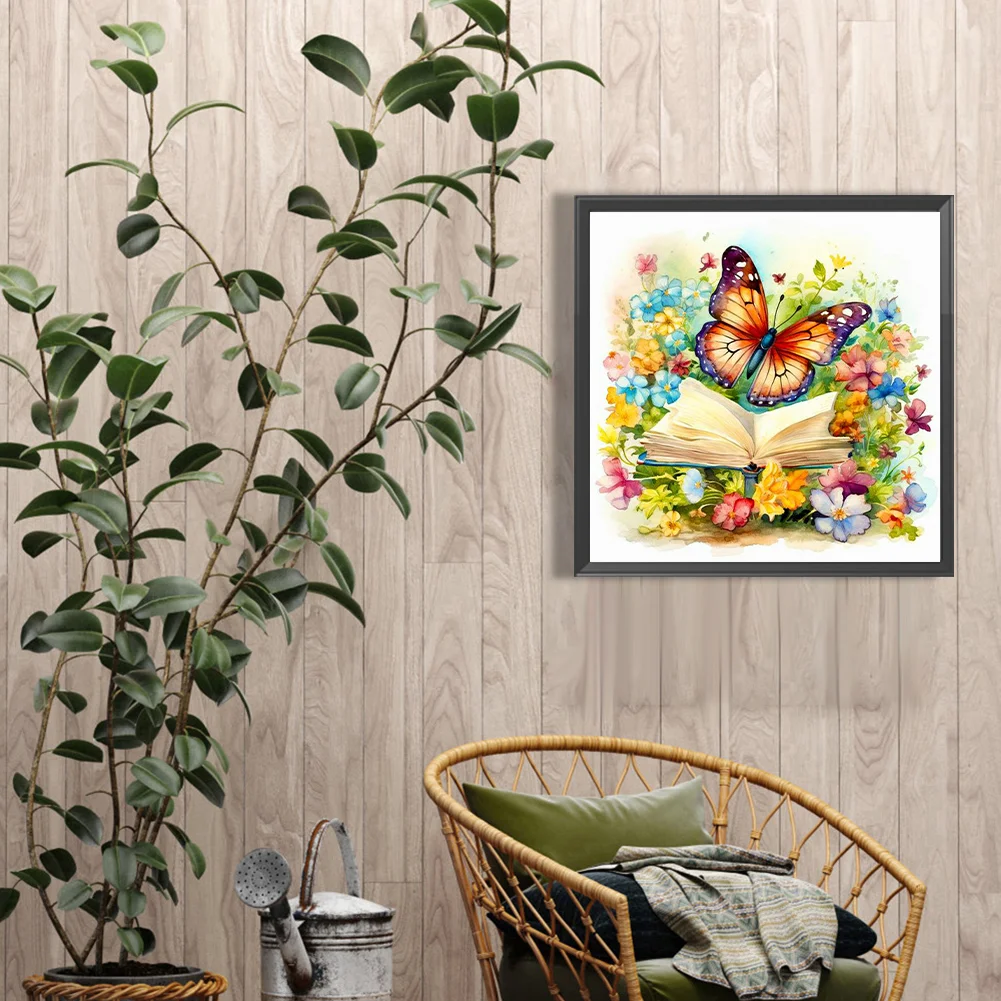 Diamond Painting - Full Round Drill - Butterfly Book(Canvas|40*40cm)