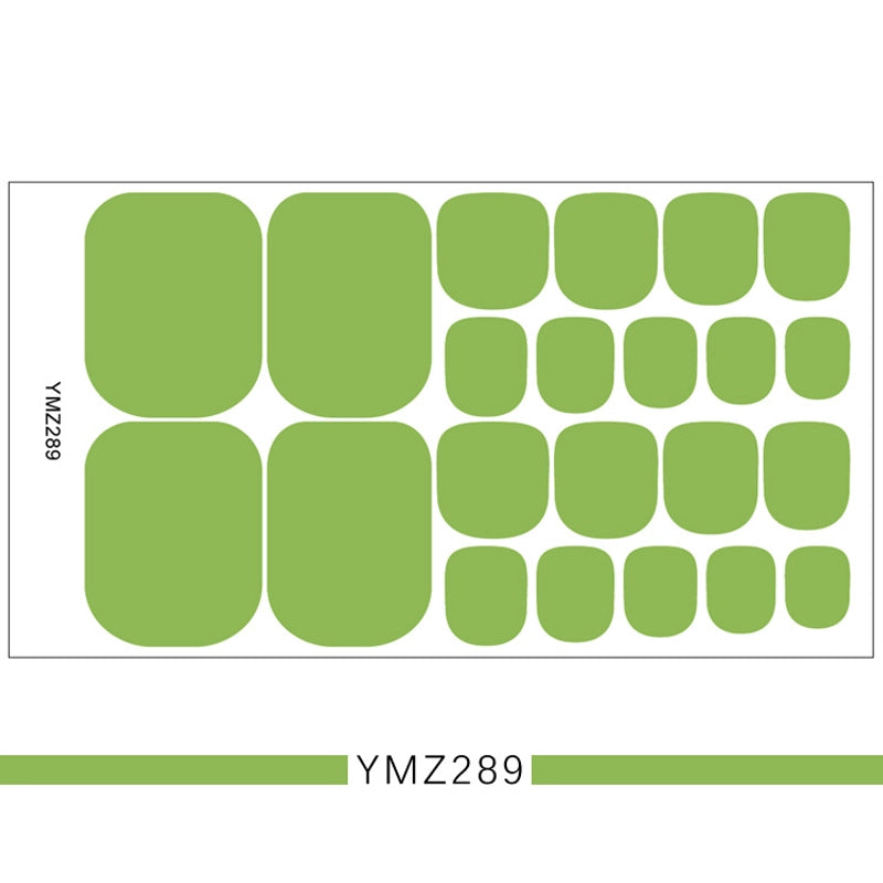 Foot Stickers Nail Stickers Full Solid Color 3d Toenail Stickers Patch