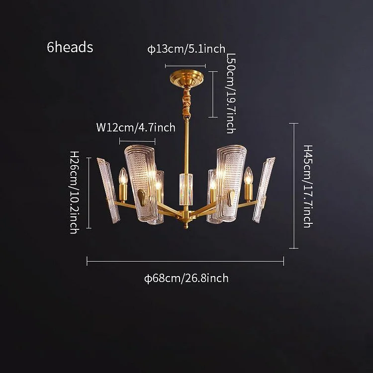 Clear Crystal Disc Brass Chandelier LED Luminaire Vjlight