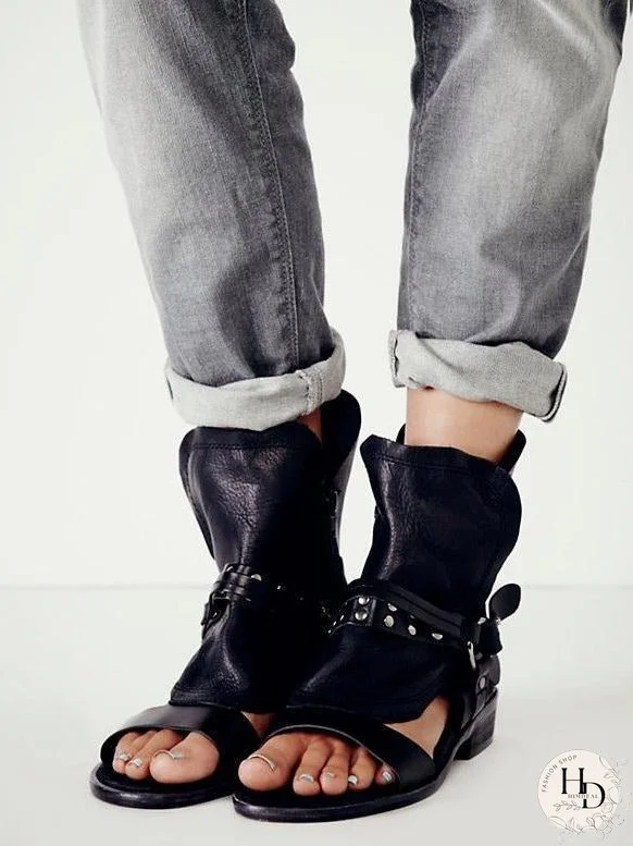 Summer Beach Open Toe Flats Shoes