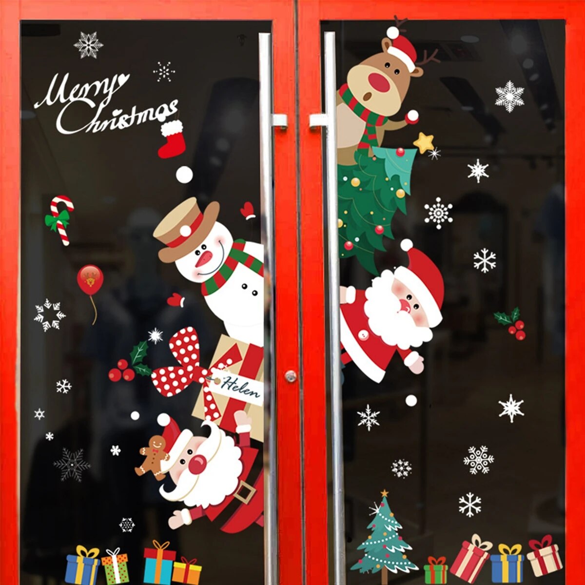 Tegooe Reusable Christmas Window Clings - Waterproof Static Decals for Home Decor