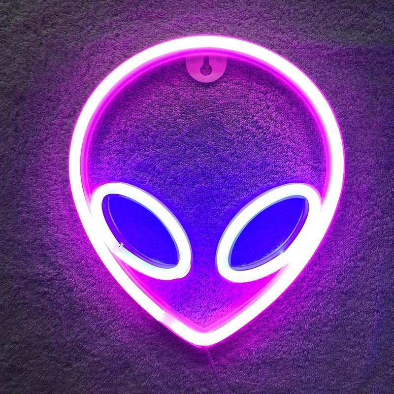

Alien Face - Led Neon Light Sign, 501 Original
