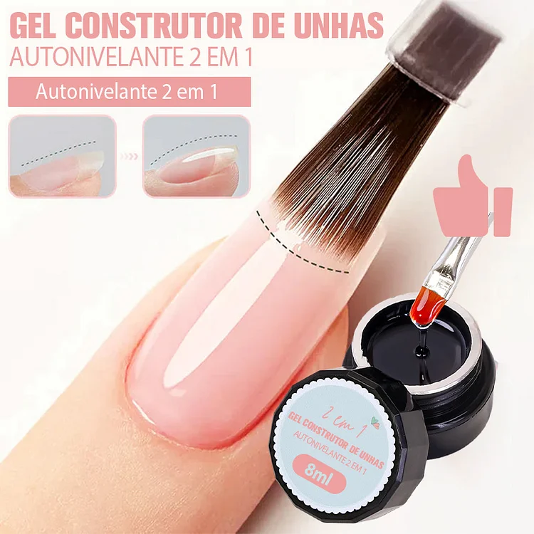 Gel construtor de unhas autonivelante 2 em 1