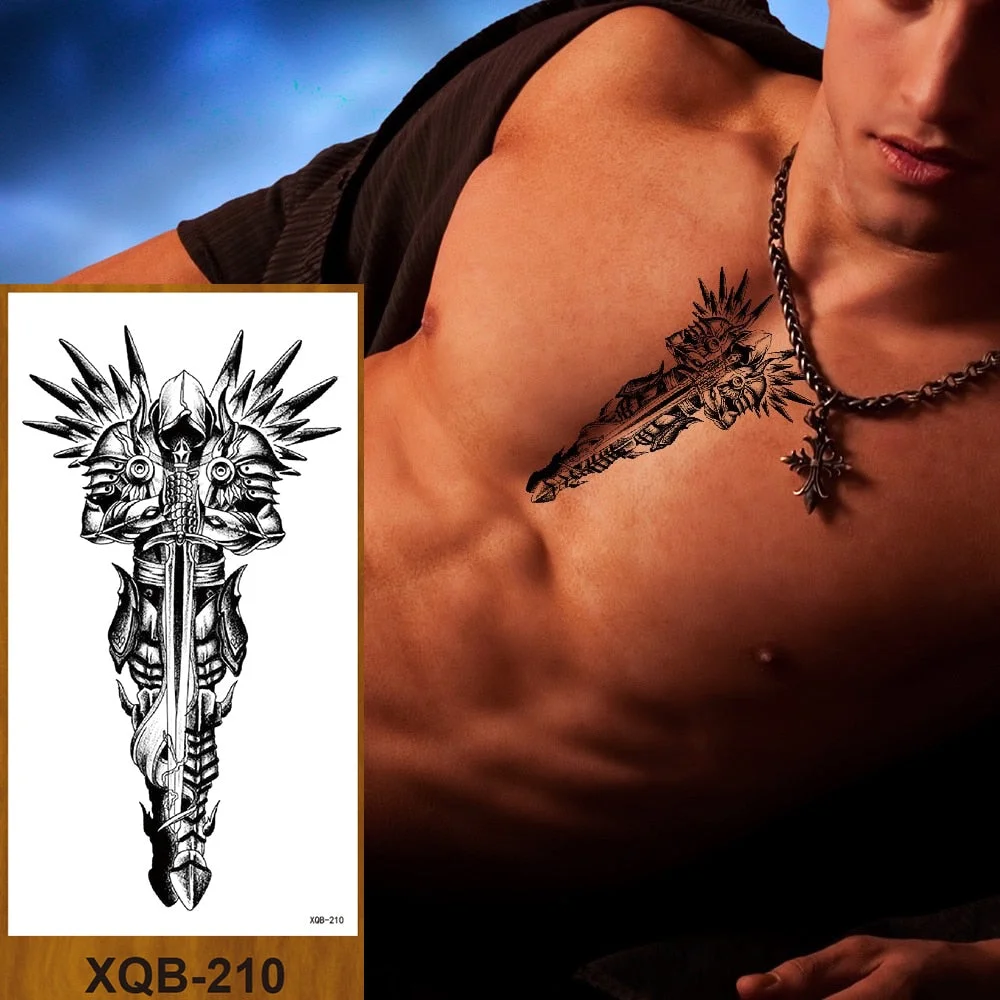 Temporary Tattoo Sticker Man Woman Arm Body Art Fake Tatoo Buddha Bodhisattva Believer Religion Valkyrie Female Warrior Goddess