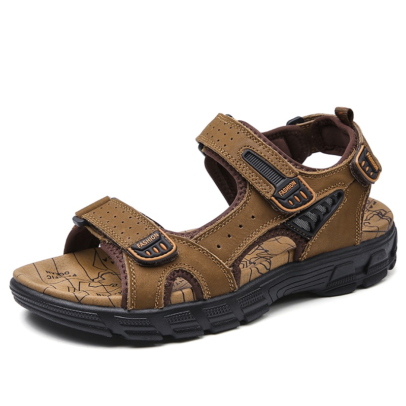 Classic Men's Summer Genuine Leather Outdoor Casual Lightweight Sandals | ARKGET