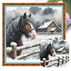 Winter Horse-11CT Stamped Cross Stitch 40*40cm/15.75*15.75in tapestrymarket