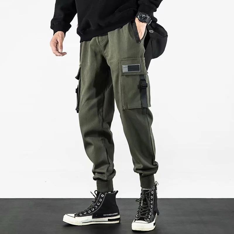 Overalls men's trendy brand loose harem trousers port style trousers Techwear Shop