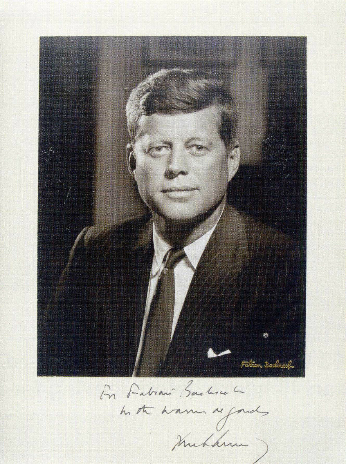 JOHN F KENNEDY Signed Photo Poster paintinggraph - former US President - preprint