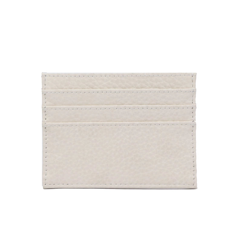 Unisex Solid Color Leather Open Card Holders