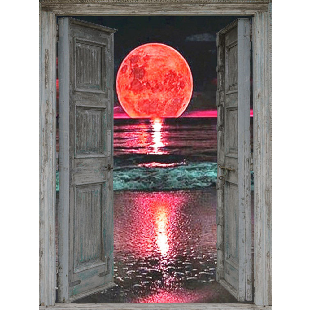 

Door Sea Moon - Round Drill Diamond Painting - 30*40CM, 501 Original