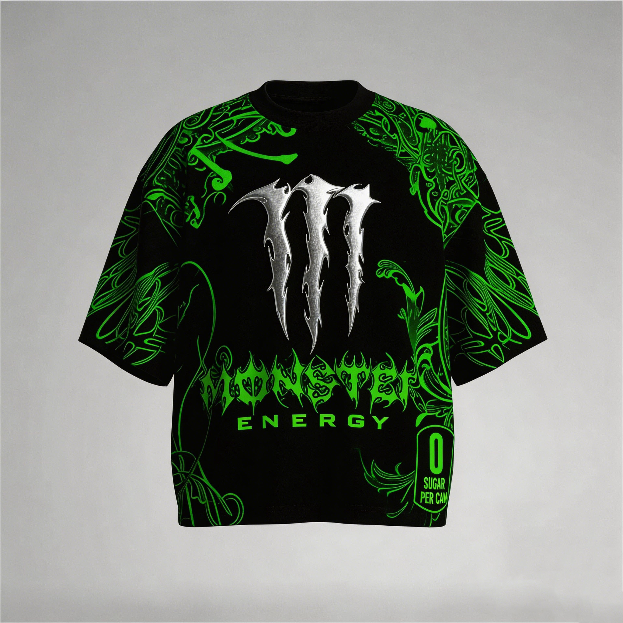 "Monster" black and green t-shirt