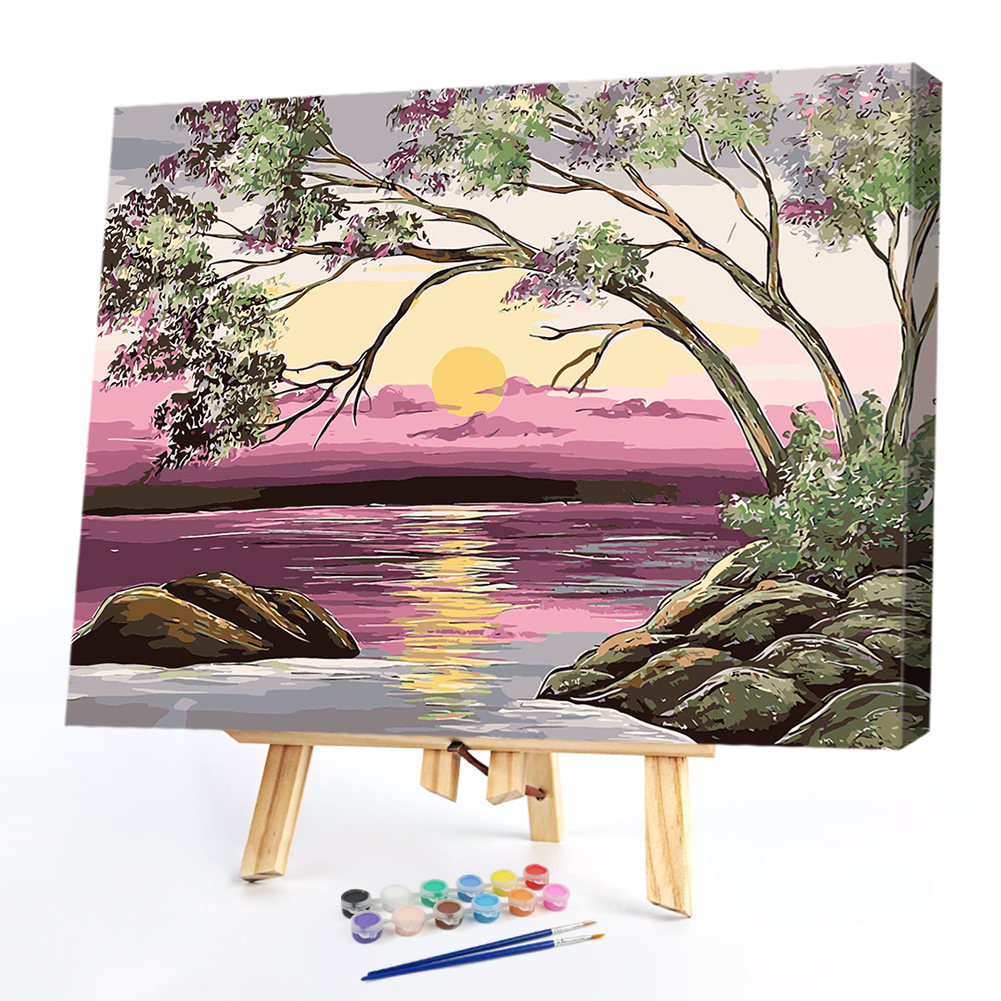 

50*40CM Paint By Numbers - Seaside Scene, 501 Original