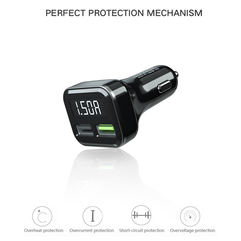 Digital LCD Display Dual USB Car Charger 3.0A Fast Charging Power Adapter от Cesdeals WW
