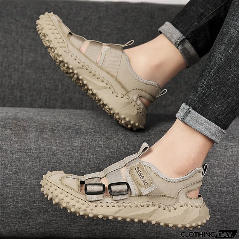 Men's Hollow Out Thick Sole Anti Slip Slingback Sandals