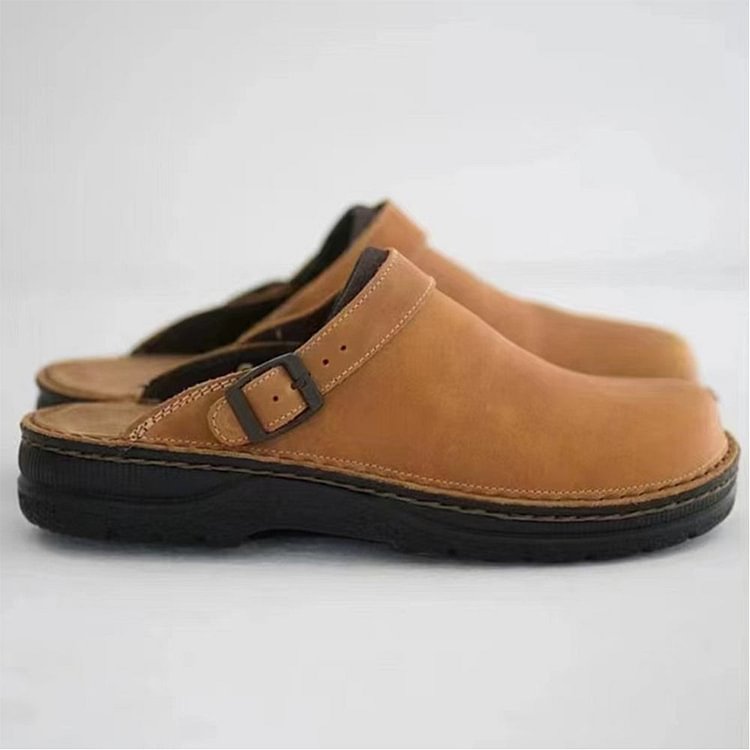 Luckstylish™ Men's Soft Leather Slippers