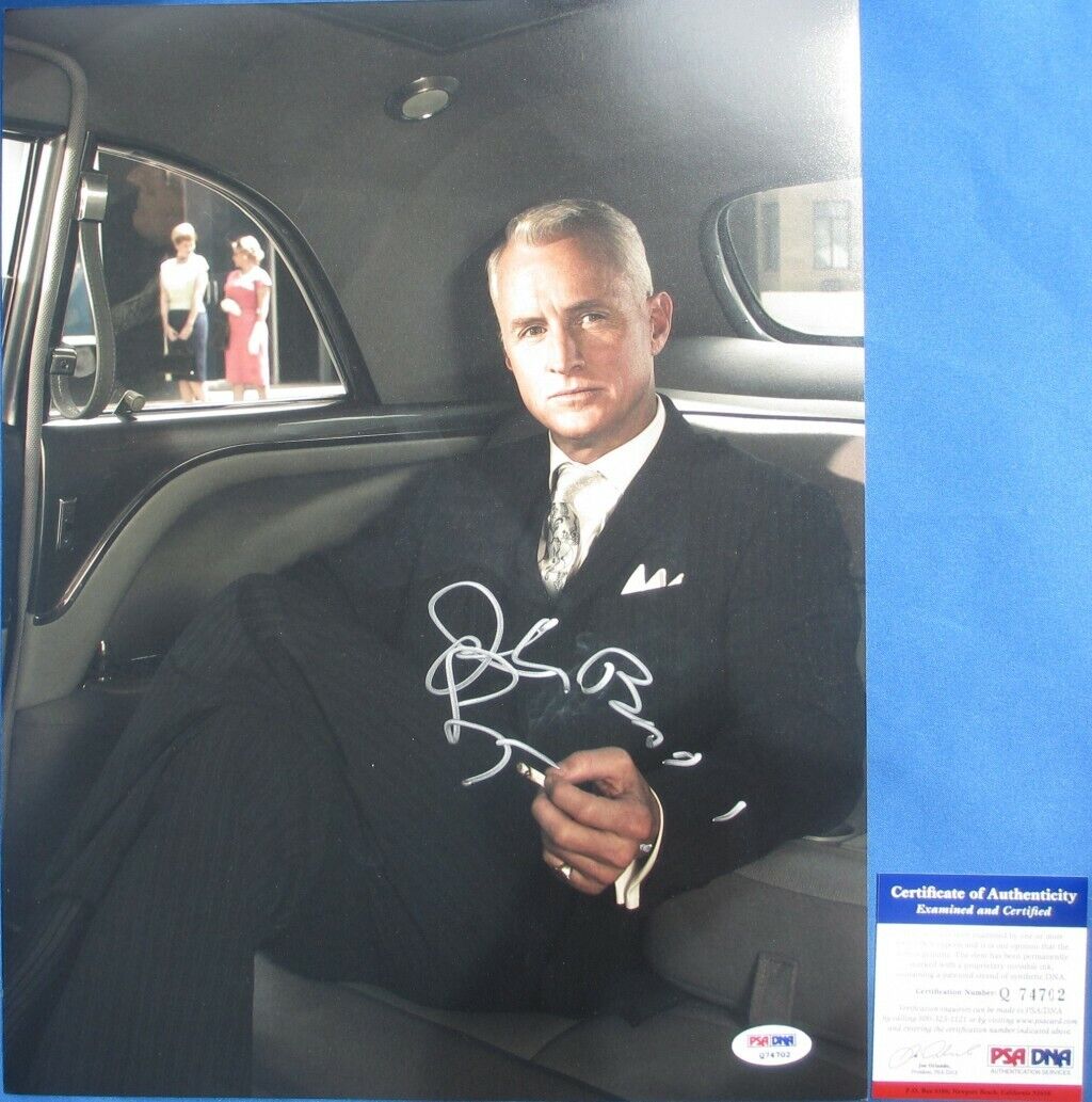 ROGER STERLING!! John Slattery Signed Cool MAD MEN 11x14 Photo Poster painting PSA/DNA