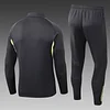 2025/2026 Real Madrid Long Zipped Jacket Dark Gray Football Shirt Set