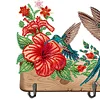 Wooden Hummingbird Flower Special Shape Diamond Painting Hanging Hooks for Decor