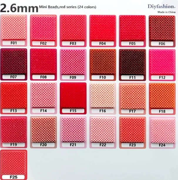 2.6mm Artkal Series F Red Fuse Beads 1200 beads / pack ✨