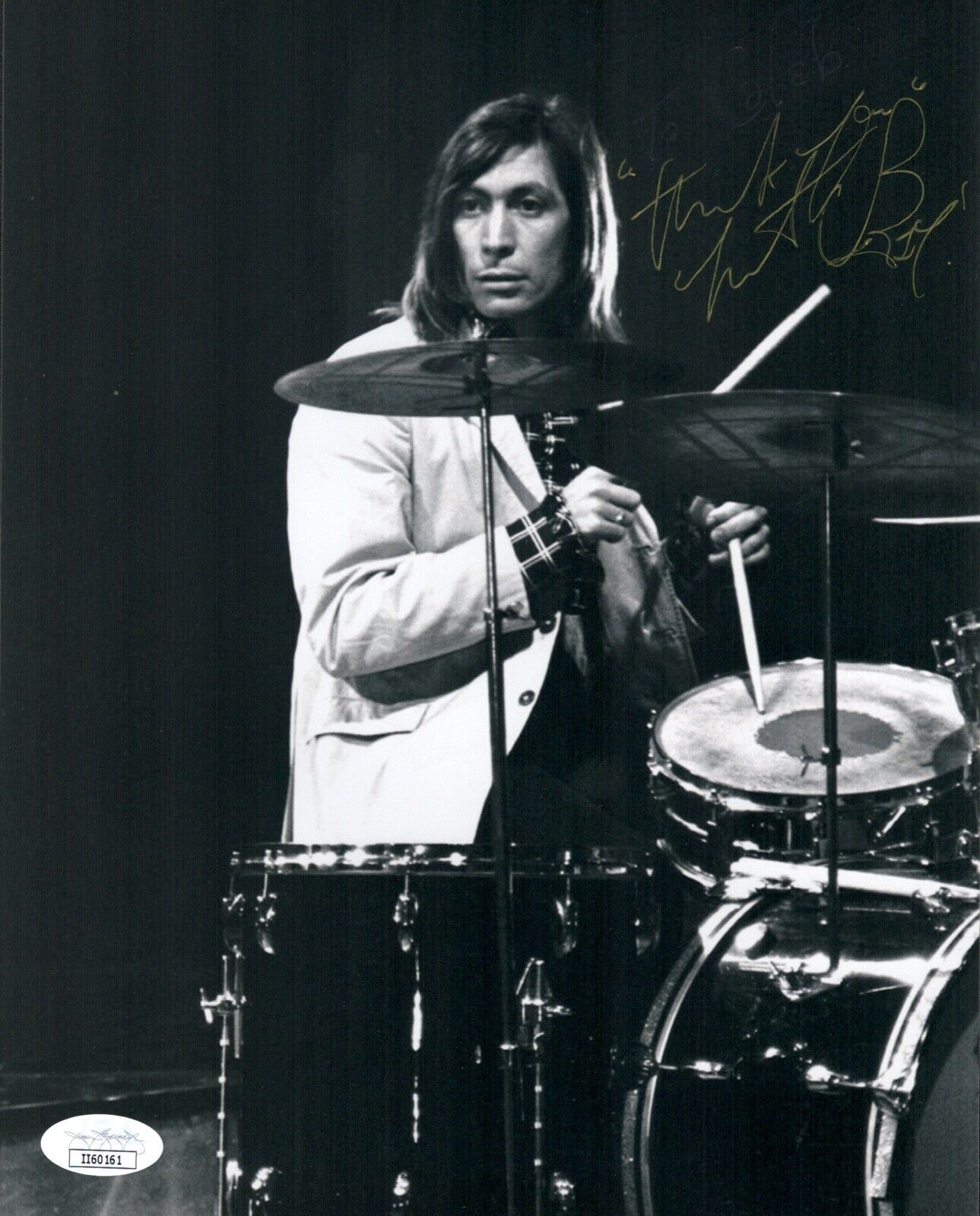 CHARLIE WATTS Signed ROLLING STONES DRUMMER 8x10 Photo Poster painting Autograph JSA COA Cert