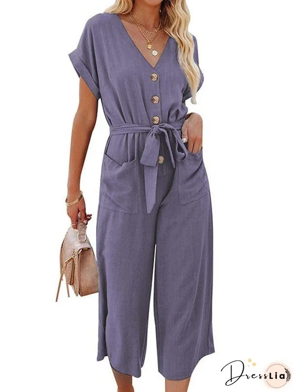 Button-Down Jumpsuit