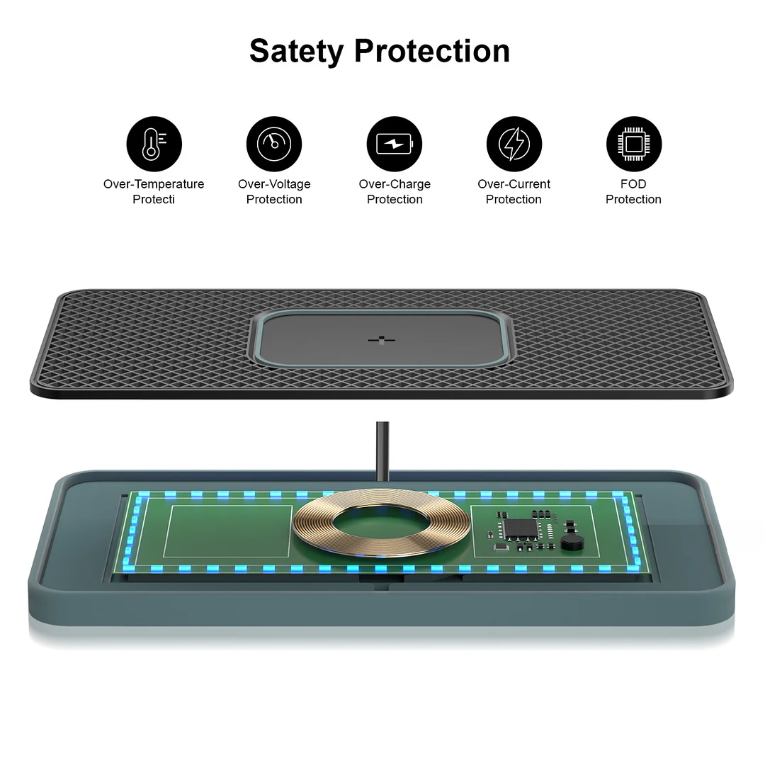LED light-emitting car mobile phone wireless charger