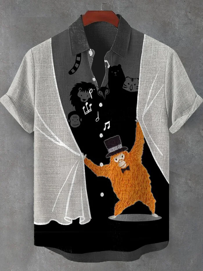 Men's Orangutan Singing Art Print Shirt