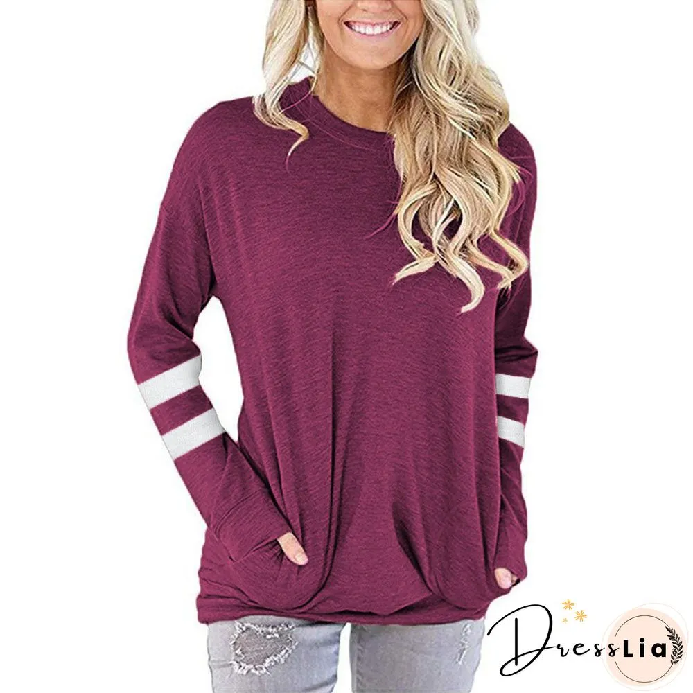 Manga Larga Tops Women Pink Long Sleeve Tees Ropa Mujer Spring Womens Fashion Tunique