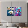 Combo Kit（2PCS)-Diamond Painting-DIY DIY Full Round Drill Glass Roses Flower (30*40CM)