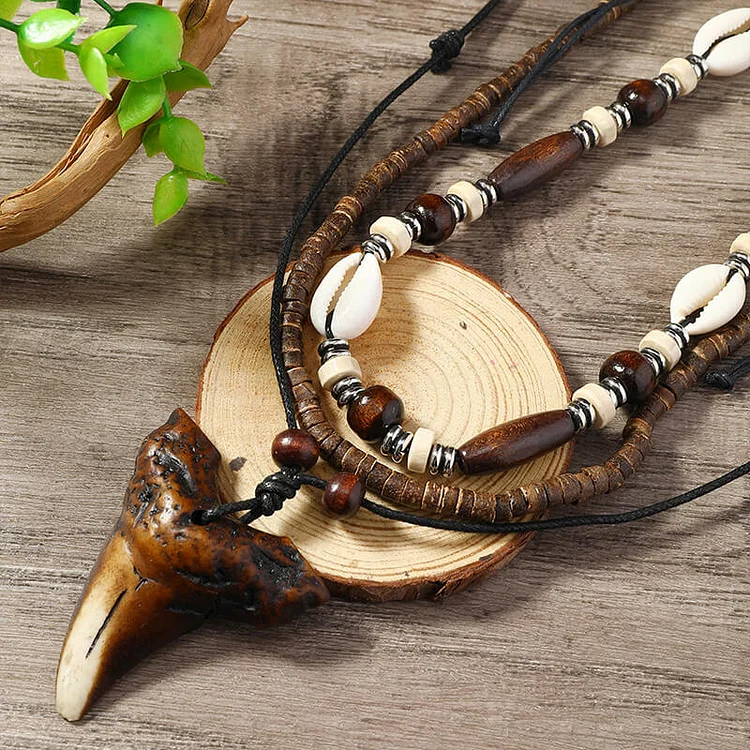 Beach Shell Shark Tooth Necklace