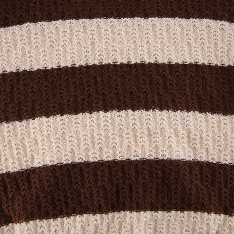 Rapcopter Prepply Kawaii Sweaters Striped Hooded Jumpers Vintage Long Sleeve Academic Knitwear Women Retro Korean Clothing Fall