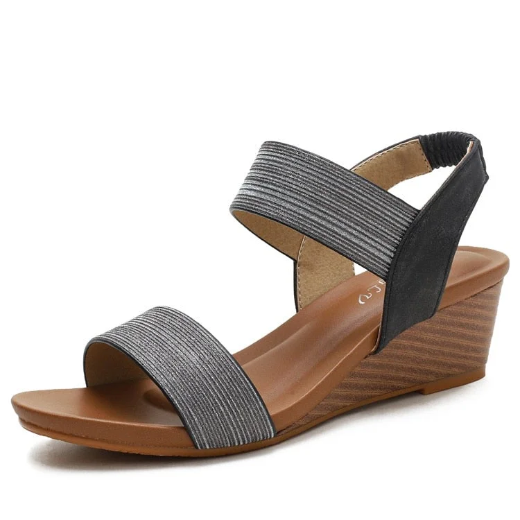 Fashion Sandals Ladies Wedge Sandals Summer Open-toe Plus Size Fashion Women's Shoes Ladies Woven Roman Shoes Cheap Sandals