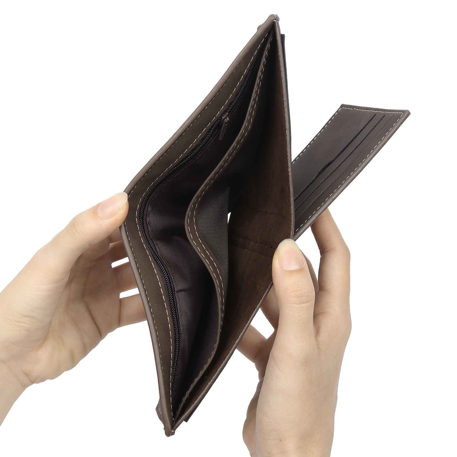 Personalised Photo & Name & Letter Billfold Wallet Monogram Leather Wallet Black Gift for Men-Jessemade AU