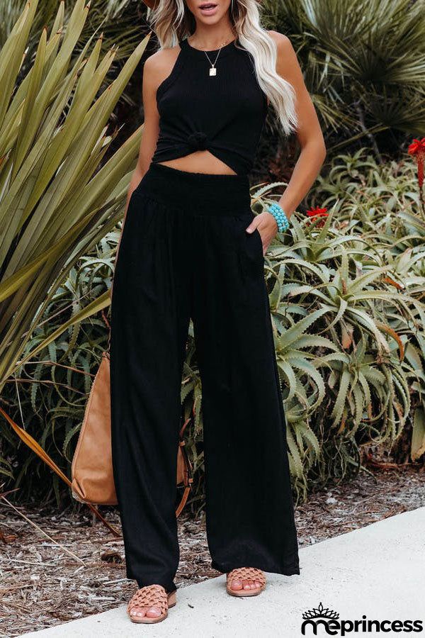 Fresh Air Pocketed Smocked Pants