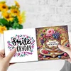 (US Local)6PCS Coffee DIY Diamond Art Greeting Cards Congratulations Cards & Gifts