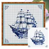 (Multi-Style) Blue And White Porcelain-11CT Stamped Cross Stitch 40*40cm/15.75*15.75in