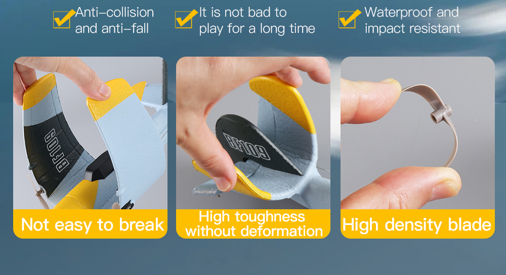 Tegooe Tegooe RC Airplane Glider for Beginners - 24G Remote Control EPP Foam Aircraft Model with 1 Battery