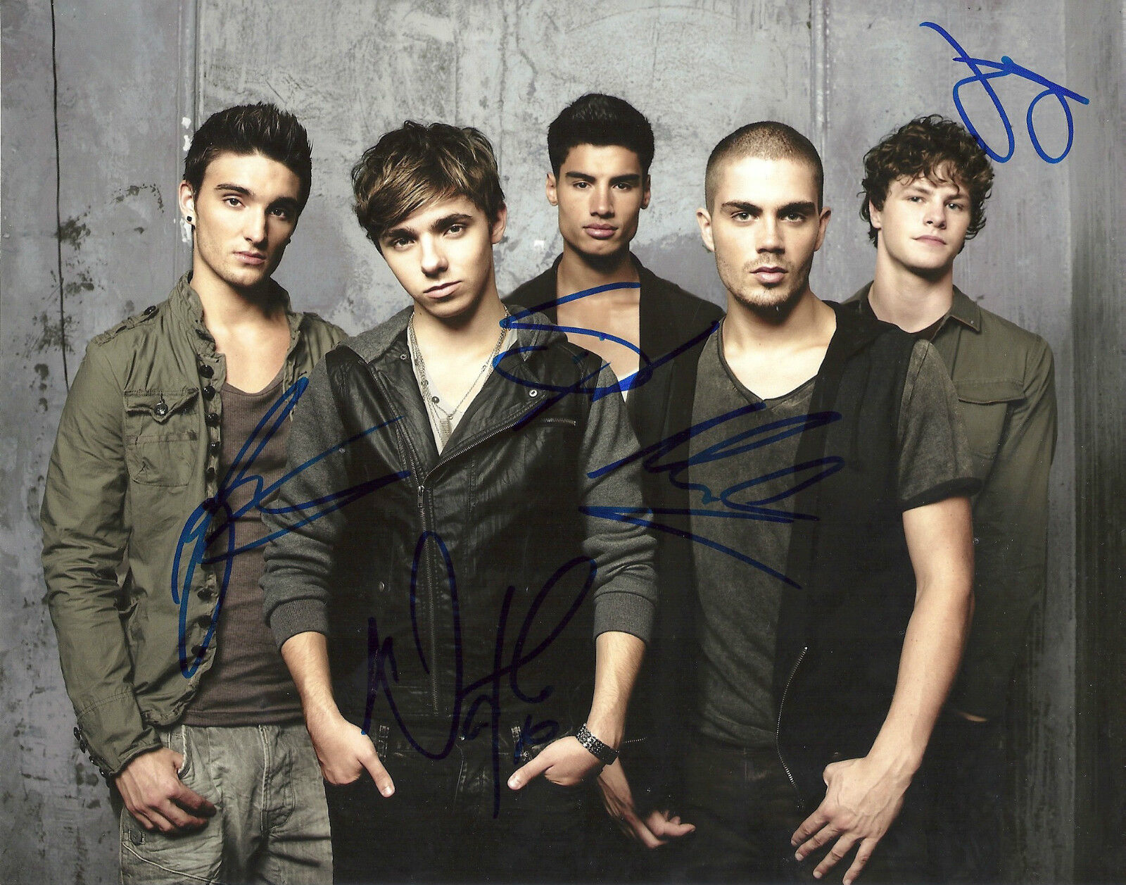 THE WANTED 'GLAD YOU CAME' GROUP SIGNED 8X10 PICTURE 3 *PROOF