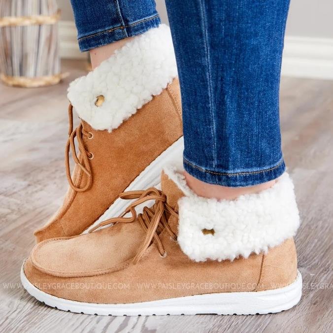 Plus Size Women Cotton Shoes 2021 Winter Keep Warm Plus Velvet Ladies Flats Loafers Comfortable Non-Slip Female Snow Ankle Boots